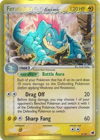 EX Dragon Frontiers Feraligatr #2/101 reverse holo
